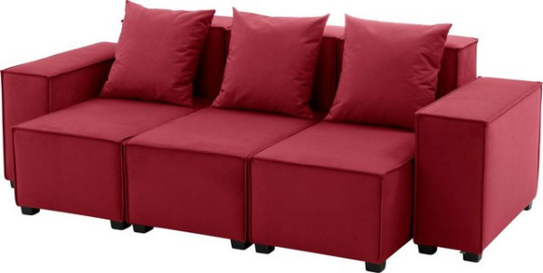 Max Winzer® Wohnlandschaft MOVE, Set, Sofa-Set 02 aus 8 Sitz-Elementen, inklusive 3 Zierkissen, komb