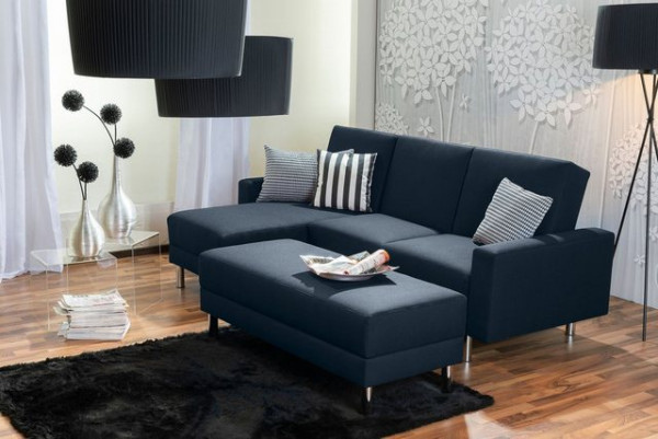 Max Winzer® Loungesofa Just Fashion Funktionssofa Flachgewebe blau, 1 Stück, Made in Germany