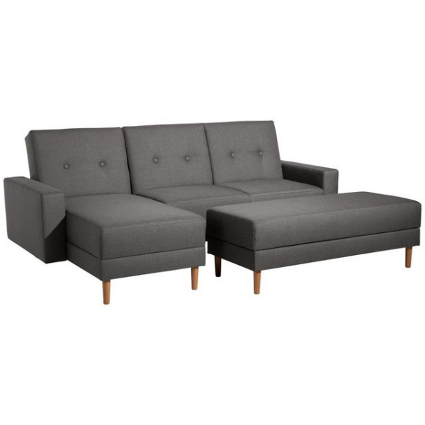 Max Winzer® Ecksofa Schlafsofa Ecksofa Just Cool Funktionssofa Stauraumhocker anthrazit, 1 Stück, Li