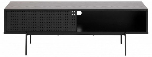 ACTONA GROUP TV-Schrank Angus TV-Bank,TV Tisch mit 1 Schiebetür schwarz. Höhe 44,50 cm