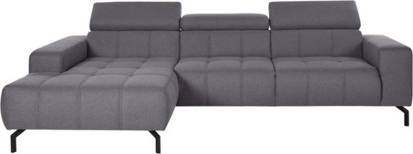 DOMO collection Ecksofa Cunelli, wahlweise inklusive 6-fach verstellbarer Kopfteilverstellung