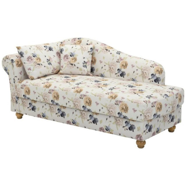 Max Winzer® Recamiere Recamiere Evelyn mit Armteil links Flachgewebe floral Liegesofa, 1 Stück, Stau