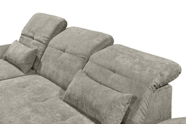 ED EXCITING DESIGN Ecksofa, MELFI Ecksofa Polstergarnitur Sofagarnitur 275 x 168 cm Schlamm