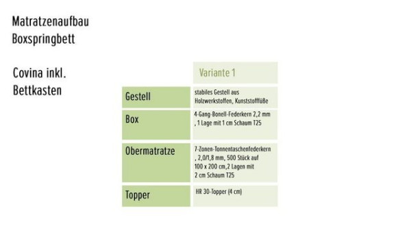 ED EXCITING DESIGN Boxspringliege (140 x 200 cm, Covina), Rot