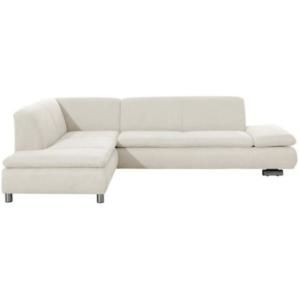 Max Winzer® Ecksofa Terrence Ecksofa links mit Sofa 2,5-Sitzer rechts Flachgewebe beige, 1 Stück, Ma