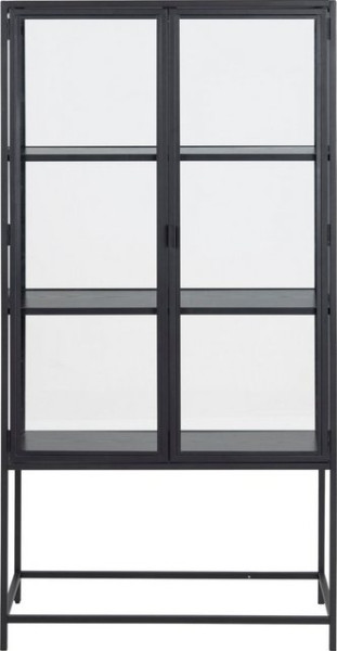 ACTONA GROUP Glasvitrine mit Glastüren und Metallrahmen, 3 Einlegeböden, B: 77 x H: 150 cm