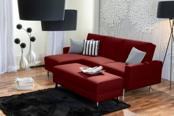 Max Winzer® Loungesofa Just Fashion Funktionssofa Flachgewebe rot, 1 Stück, Made in Germany