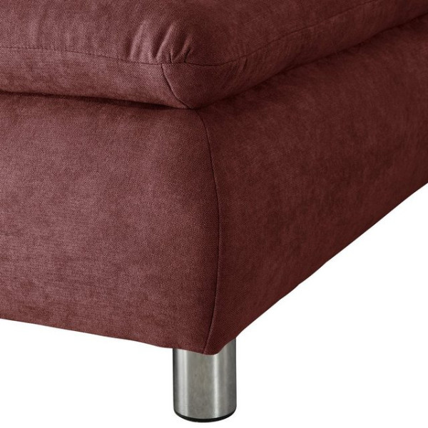 Max Winzer® Ecksofa Terrence Ecksofa links mit Sofa 2,5-Sitzer rechts Flachgewebe rot, 1 Stück, Made