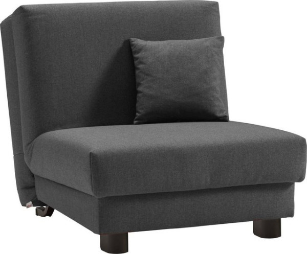 ell + ell Schlafsofa Enny, Liegefläche Breite 80 cm, Liegehöhe 45 cm, Füße alufarben, Rückenlehne