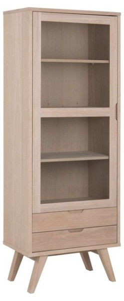 ACTONA GROUP Vitrine A-Line Schrank mit Glastür, Höhe 190 cm, 2 Schubladen