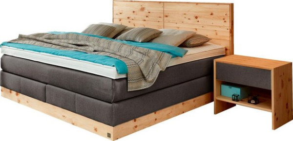 ADA premium Boxspringbett Chalet, TF 170 SL PM, Zirbenholz natur geölt