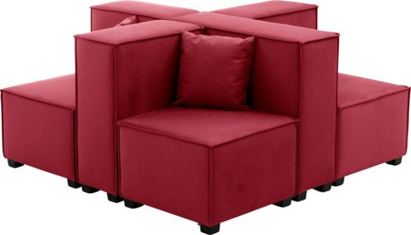 Max Winzer® Wohnlandschaft MOVE, Set, Sofa-Set 05 aus 8 Sitz-Elementen, inklusive 2 Zierkissen, komb