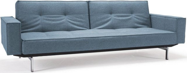 INNOVATION LIVING ™ Sofa Splitback, mit Armlehne und chromglänzenden Beinen, in skandinavischen Desi