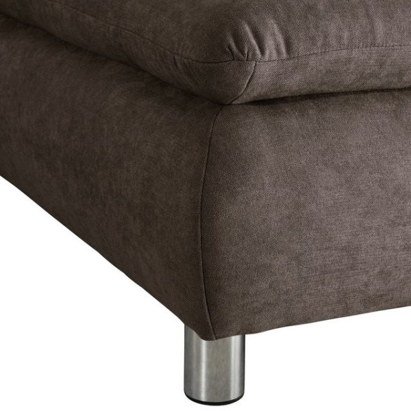 Max Winzer® Ecksofa Terrence Sofa 2,5-Sitzer links mit Ecksofa rechts Flachgewebe schoko, 1 Stück, M