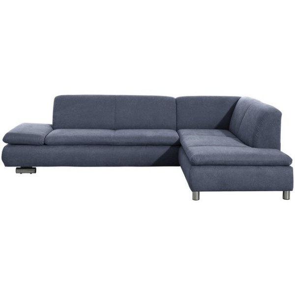 Max Winzer® Ecksofa Terrence Sofa 2,5-Sitzer links mit Ecksofa rechts Flachgewebe blau, 1 Stück, Mad