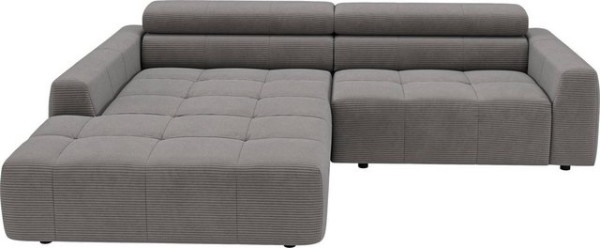 3C Candy Ecksofa Denver auch mit Cord- und Easy care-Bezug, Kopfteilverstellung, wahlweise. mit moto