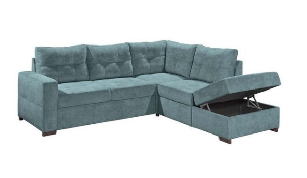 ED EXCITING DESIGN Ecksofa, Adone Ecksofa 234 x 213 cm mit Liegefunktion Sofa Couch Eckcouch Grün