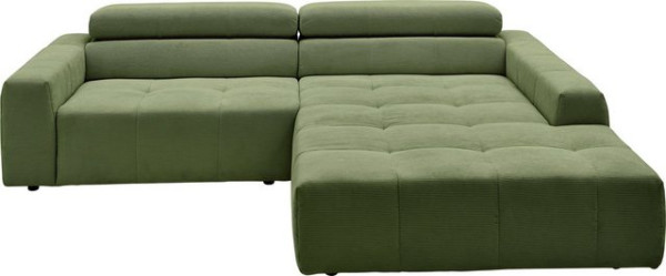 3C Candy Ecksofa Denver auch mit Cord- und Easy care-Bezug, Kopfteilverstellung, wahlweise. mit moto