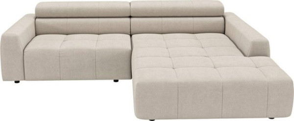 3C Candy Ecksofa Denver auch mit Cord- und Easy care-Bezug, Kopfteilverstellung, wahlweise. mit moto