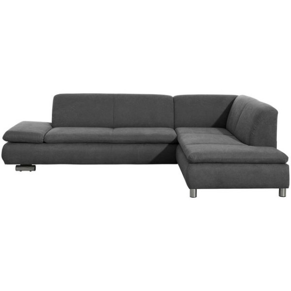 Max Winzer® Ecksofa Terrence Sofa 2,5-Sitzer links Ecksofa rechts Flachgewebe anthrazit, 1 Stück, Ma